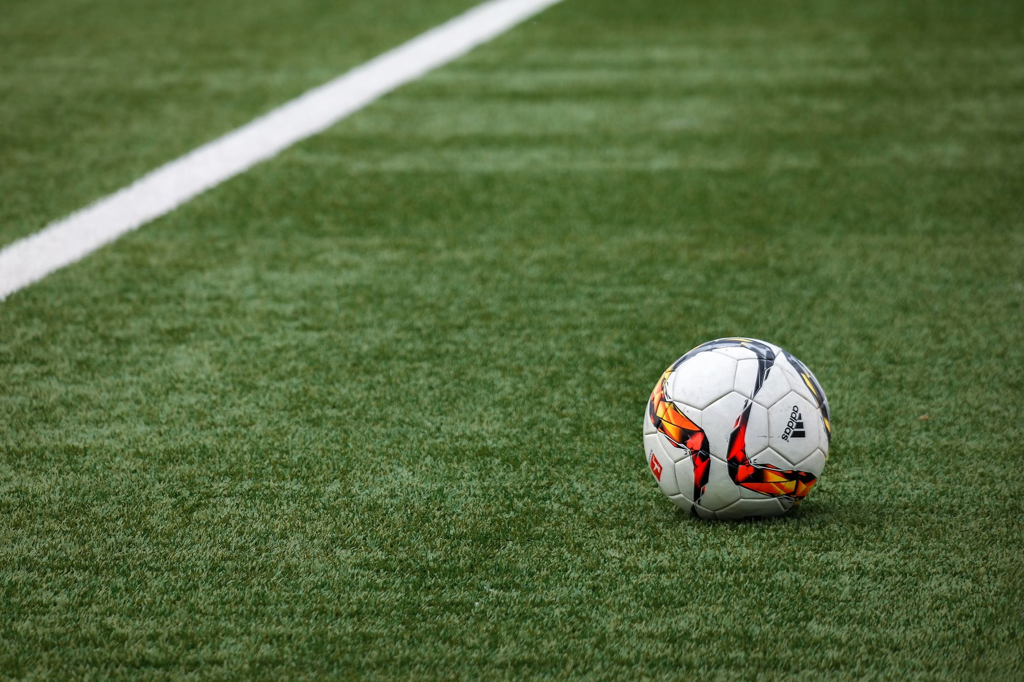 Soccer ball on the pitch